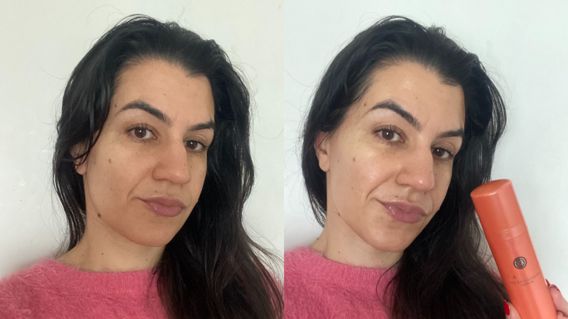 Vanessa before and after using Tatcha The Brightening Serum | Space NK Vanessa before and after using Tatcha The Brightening Serum | Space NK